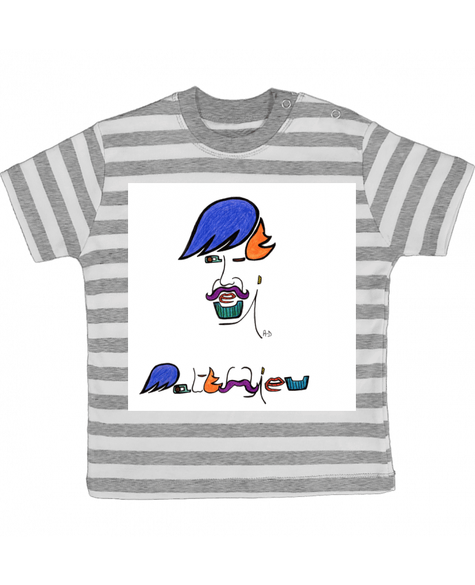 Tee-shirt bébé à rayures matthieu2 par Mobius