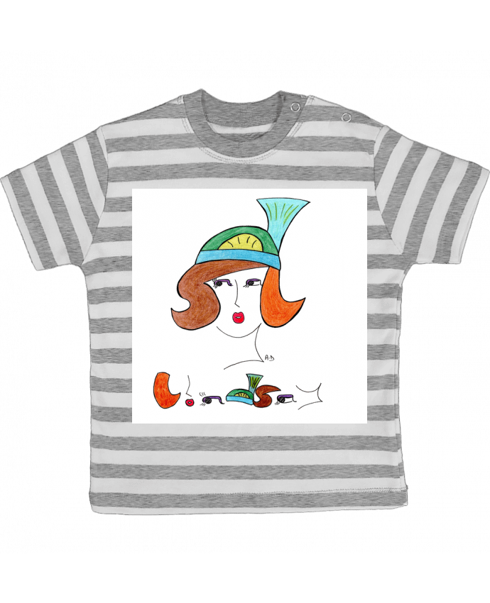 Tee-shirt bébé à rayures lindsay2 par Mobius