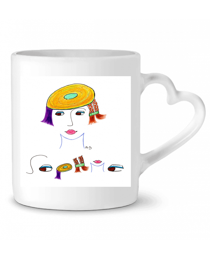 Mug coeur sophie2 par Mobius