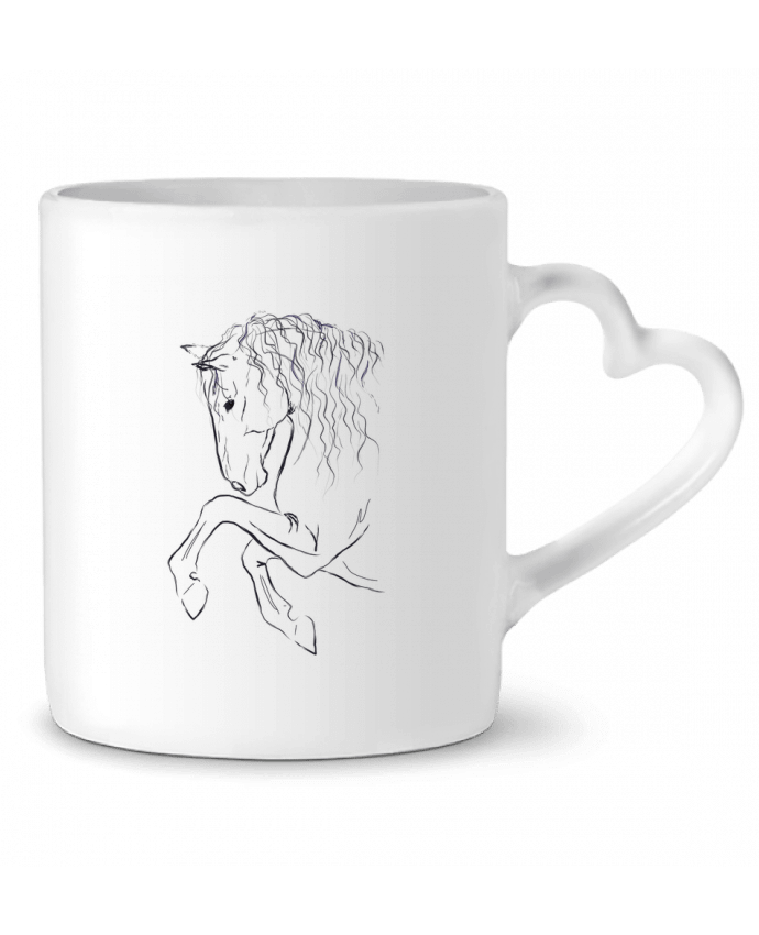 Mug coeur Cheval cabre par Cafeine