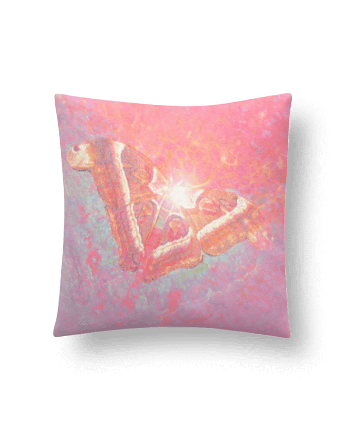 Coussin Papillon rose par Jaspaia