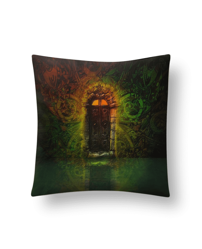 Coussin suédine Crypte par Jaspaia