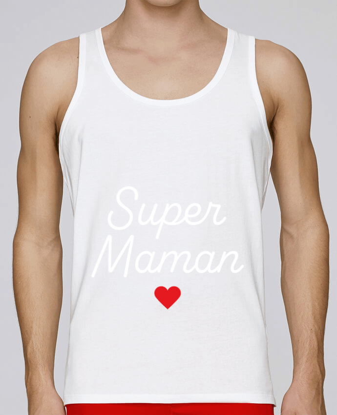 Débardeur homme Super Maman par Mademoiselle Polly 100% coton bio