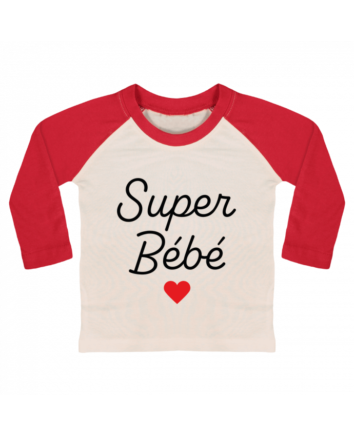 Tee-shirt Bébé Baseball ML Super bébé par Mademoiselle Polly