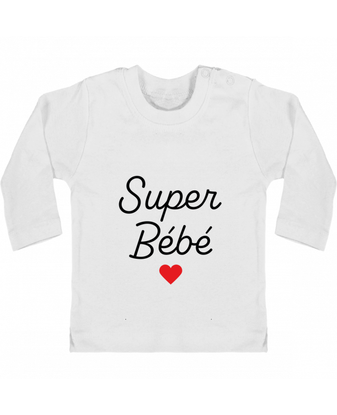 T-shirt bébé Super bébé manches longues du designer Mademoiselle Polly