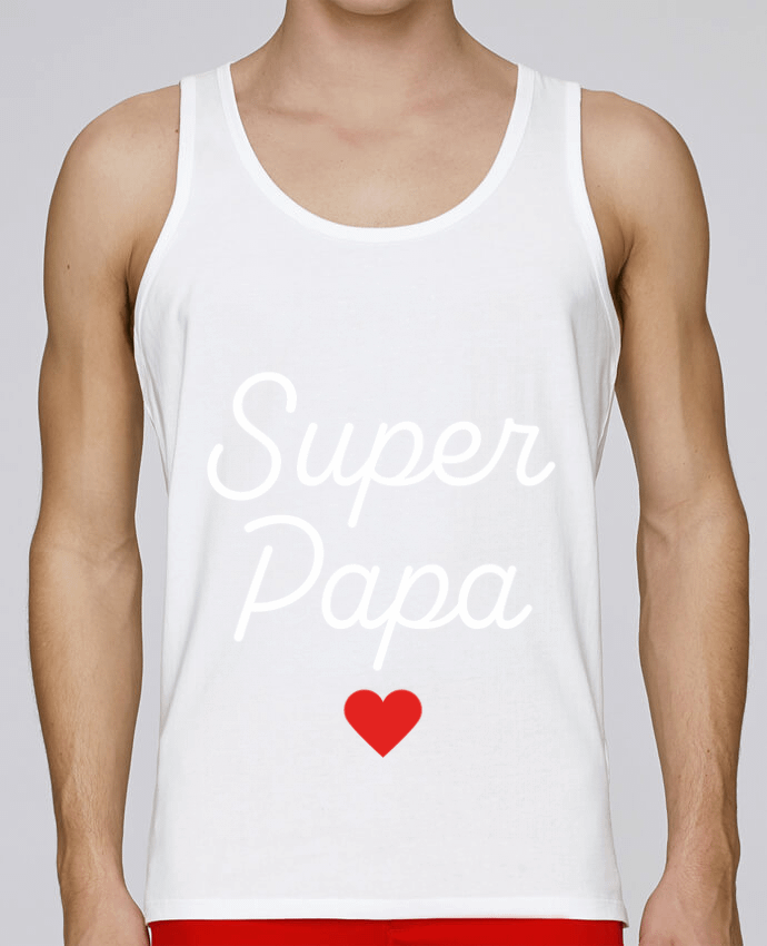 Débardeur homme Super Papa par Mademoiselle Polly 100% coton bio