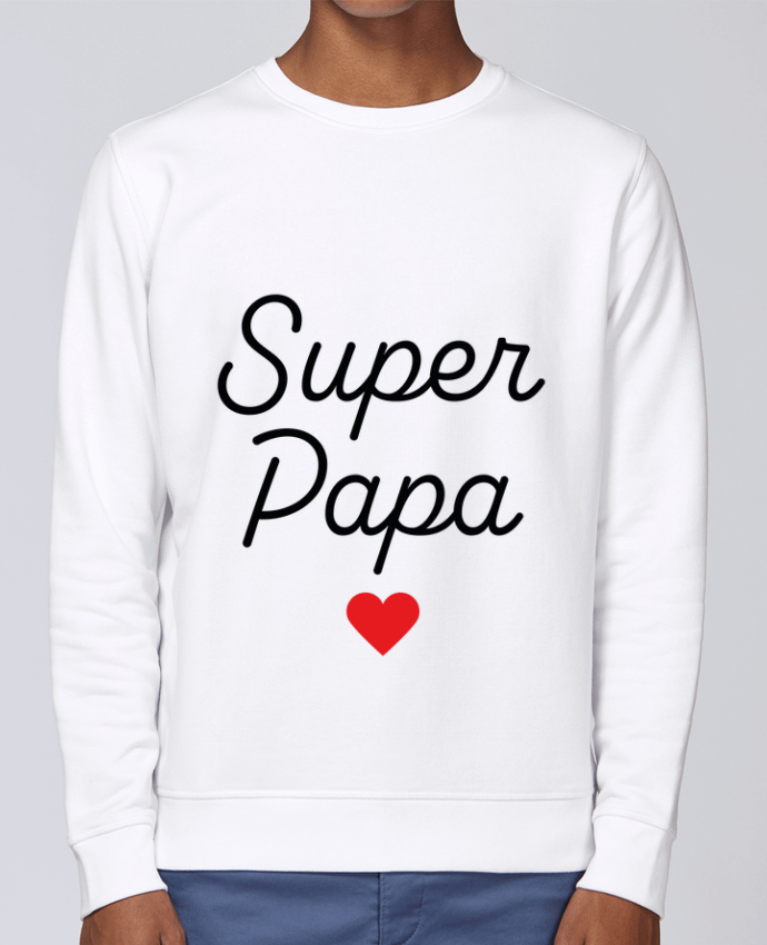 Sweatshirt Super Papa par Mademoiselle Polly