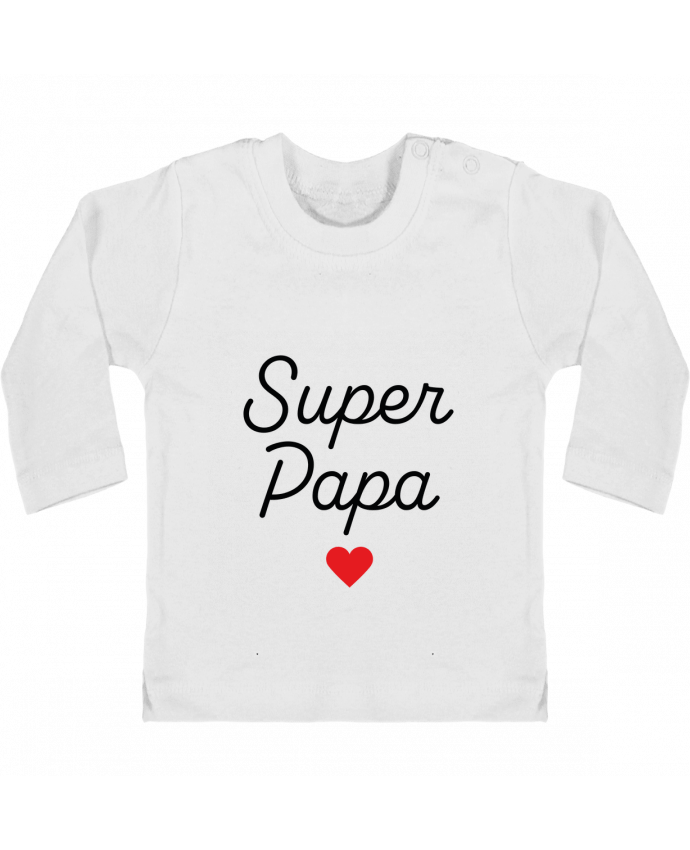 T-shirt bébé Super Papa manches longues du designer Mademoiselle Polly