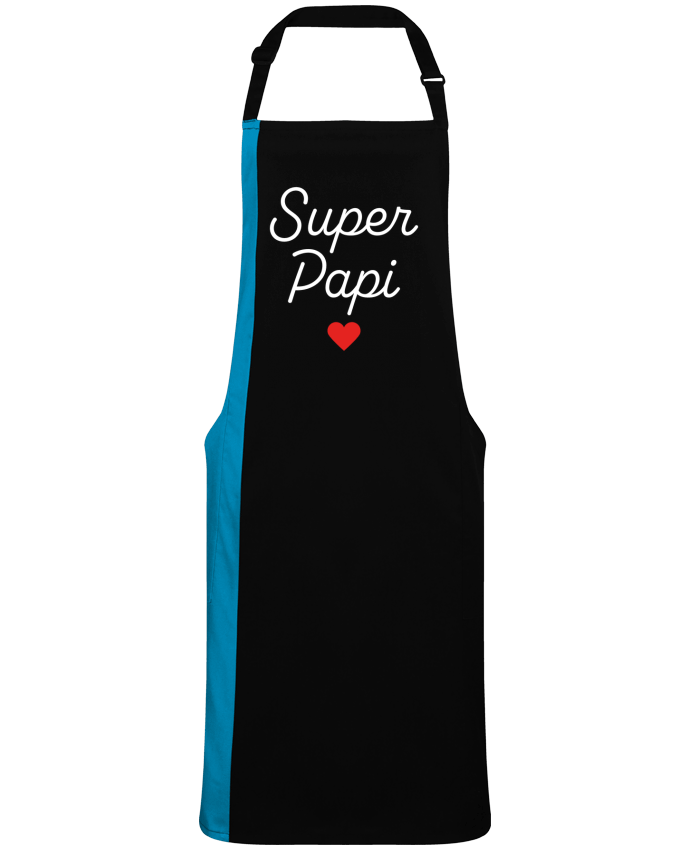 Tablier bicolore Super Papi par  Mademoiselle Polly