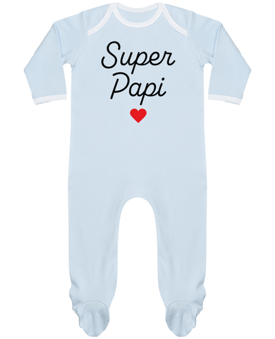 Body Pyjama Bébé Super Papi par Mademoiselle Polly
