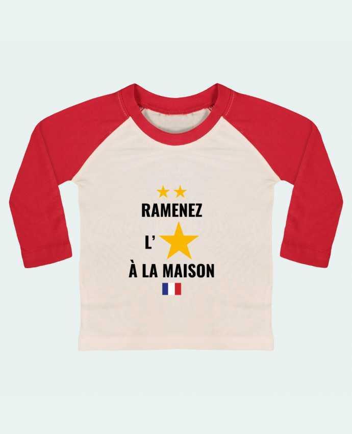 Tee-shirt Bébé Baseball ML Ramenez l'étoile à la maison par Vixual