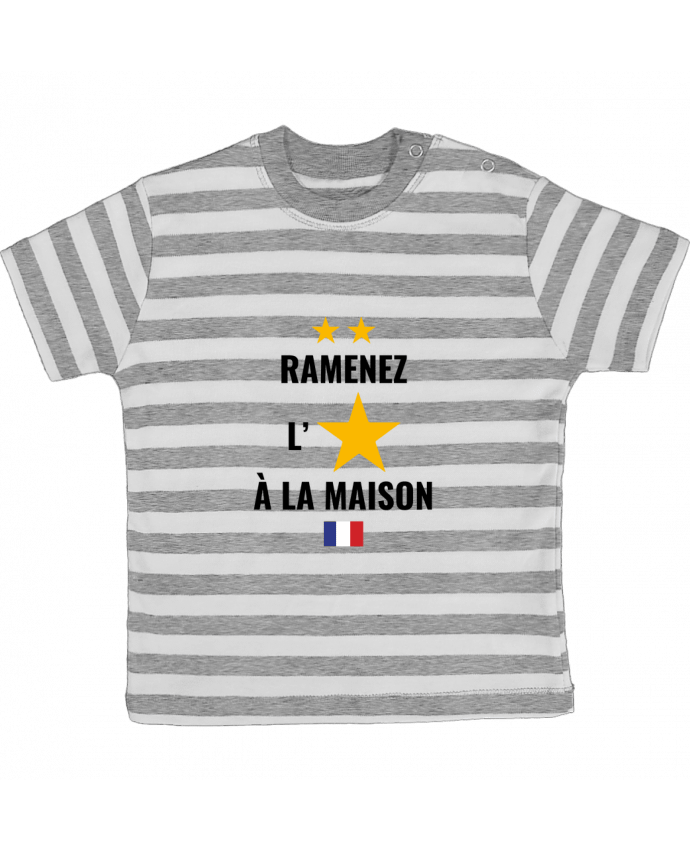 Tee-shirt bébé à rayures Ramenez l'étoile à la maison par Vixual