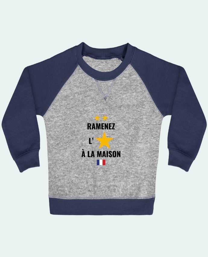 Sweat bébé manches contrastée Ramenez l'étoile à la maison par Vixual