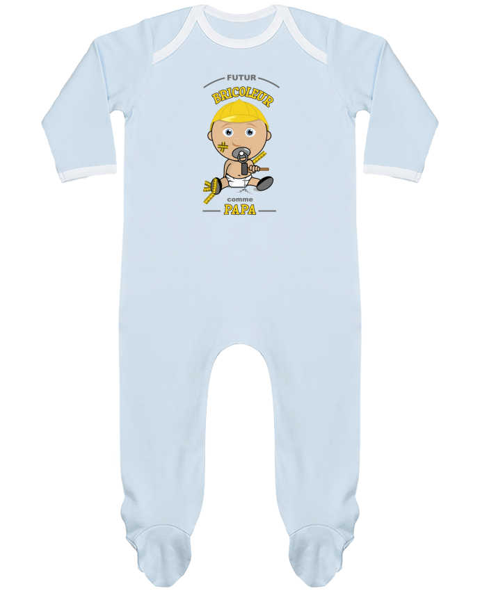 Pijama Bebé Manga Larga Contraste Bébé Futur Bricoleur Comme papa por GraphiCK-Kids