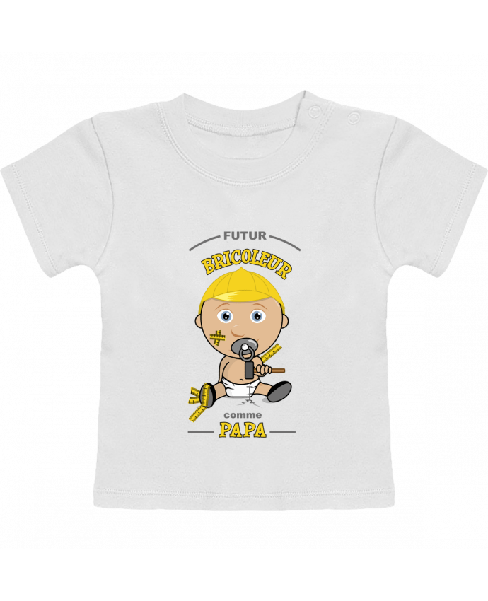 Camiseta Bebé Manga Corta Bébé Futur Bricoleur Comme papa manches courtes du designer GraphiCK-Kids