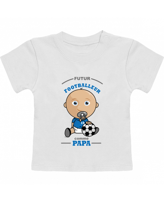 T-Shirt Baby Short Sleeve Futur Footballeur comme papa manches courtes du designer GraphiCK-Kids