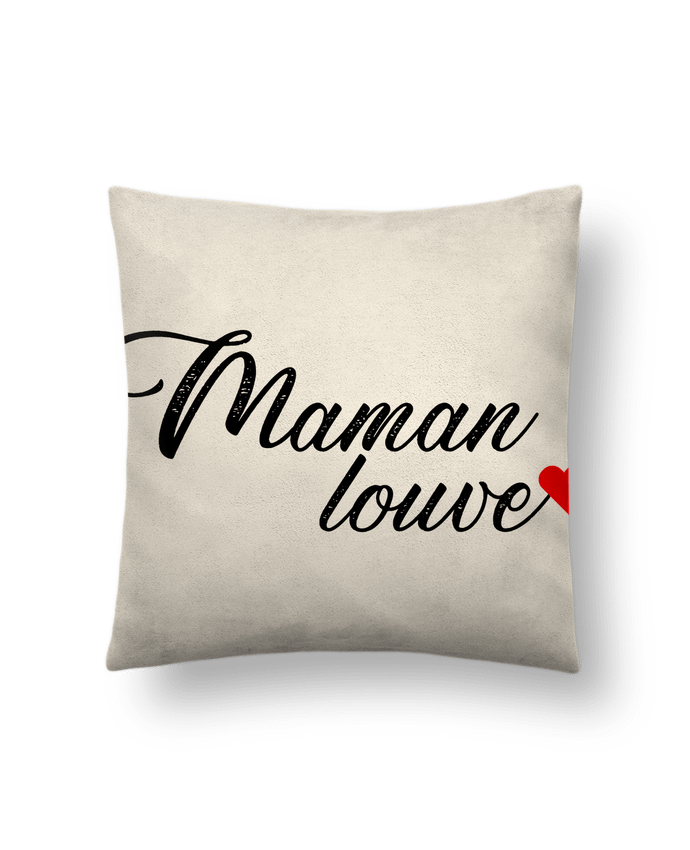 Coussin suédine maman louve par Tosca_33