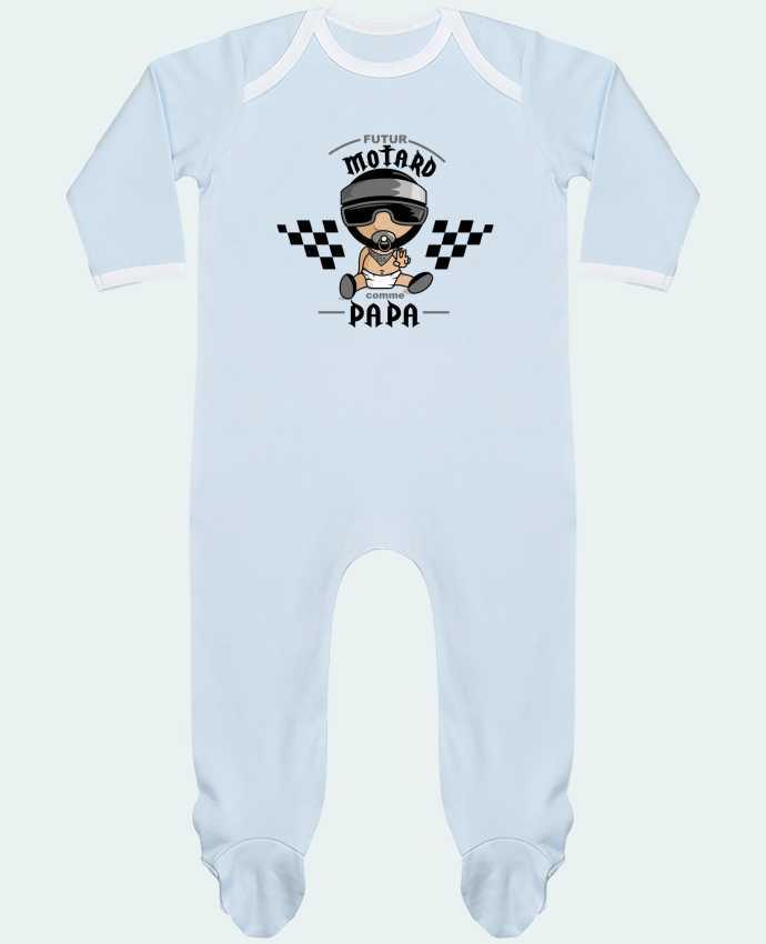 Baby Sleeper long sleeves Contrast Futur Motard Comme Papa by GraphiCK-Kids