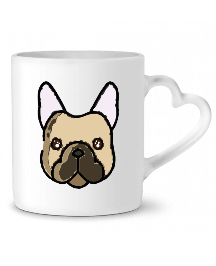 Mug coeur bouledogue par Tosca_33