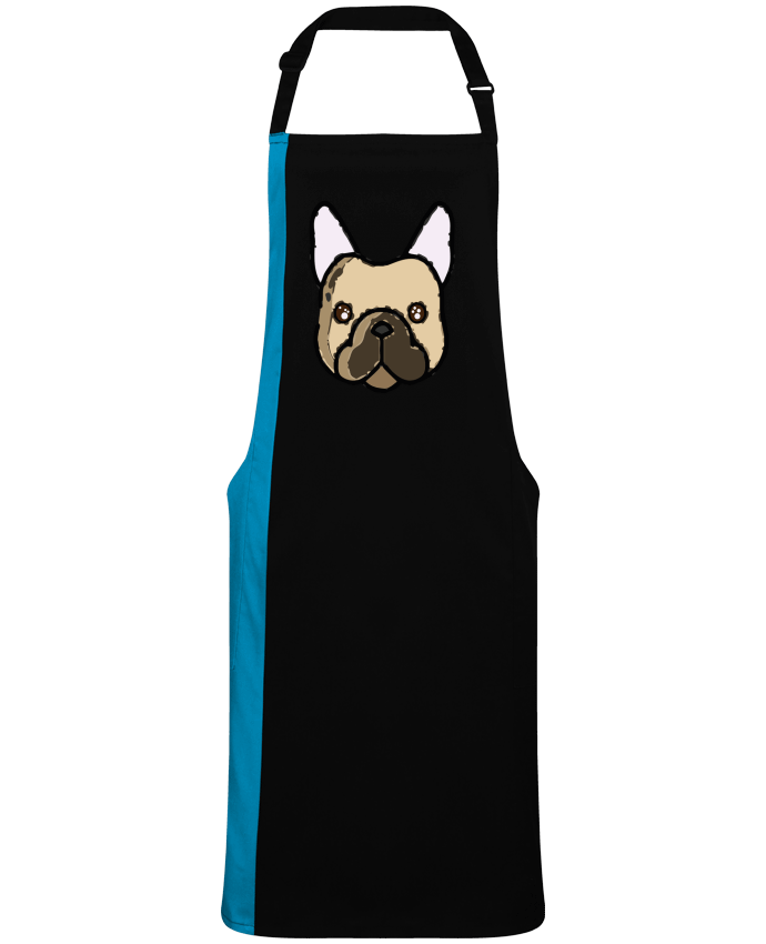Tablier bicolore bouledogue par  Tosca_33