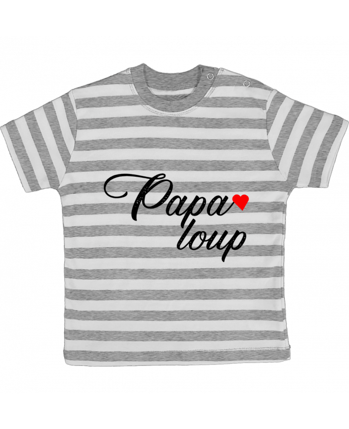 Tee-shirt bébé à rayures papa loup par Tosca_33