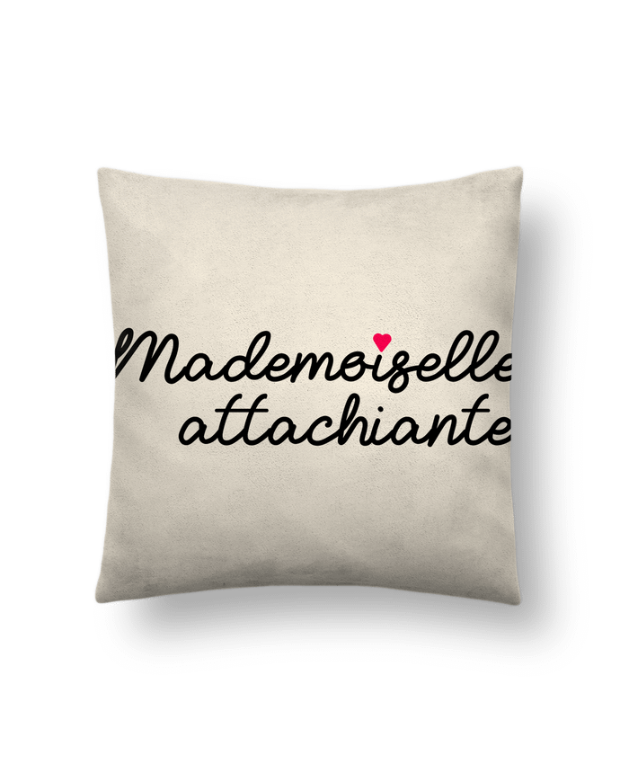 Coussin suédine mademoiselle attachiante par Tosca_33