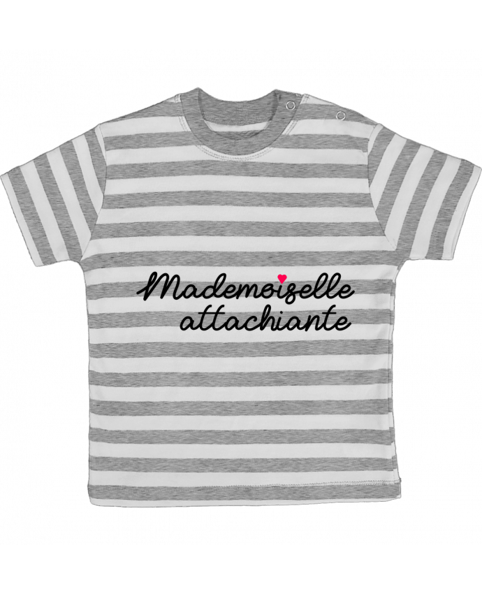 Tee-shirt bébé à rayures mademoiselle attachiante par Tosca_33