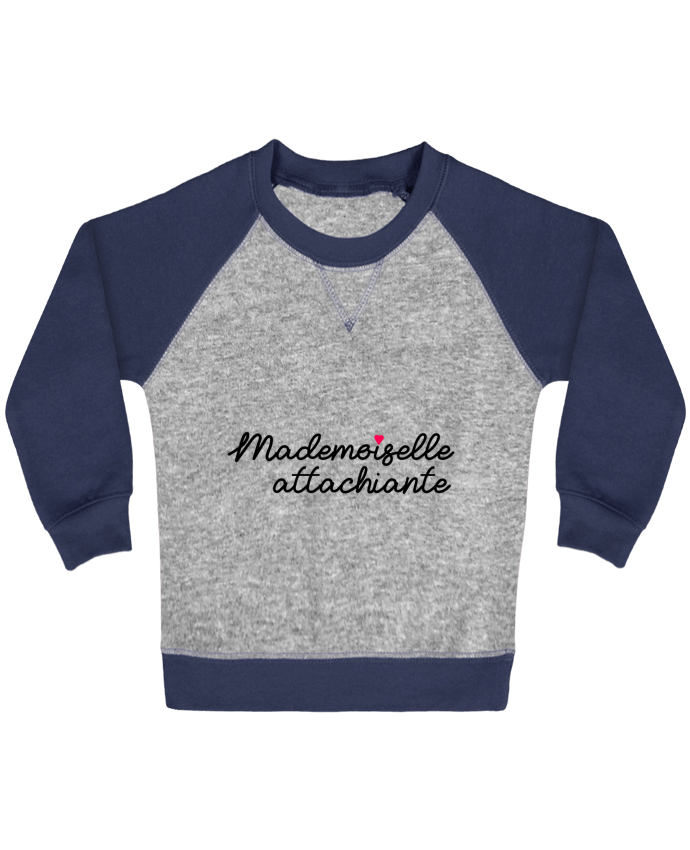 Sweat bébé manches contrastée mademoiselle attachiante par Tosca_33