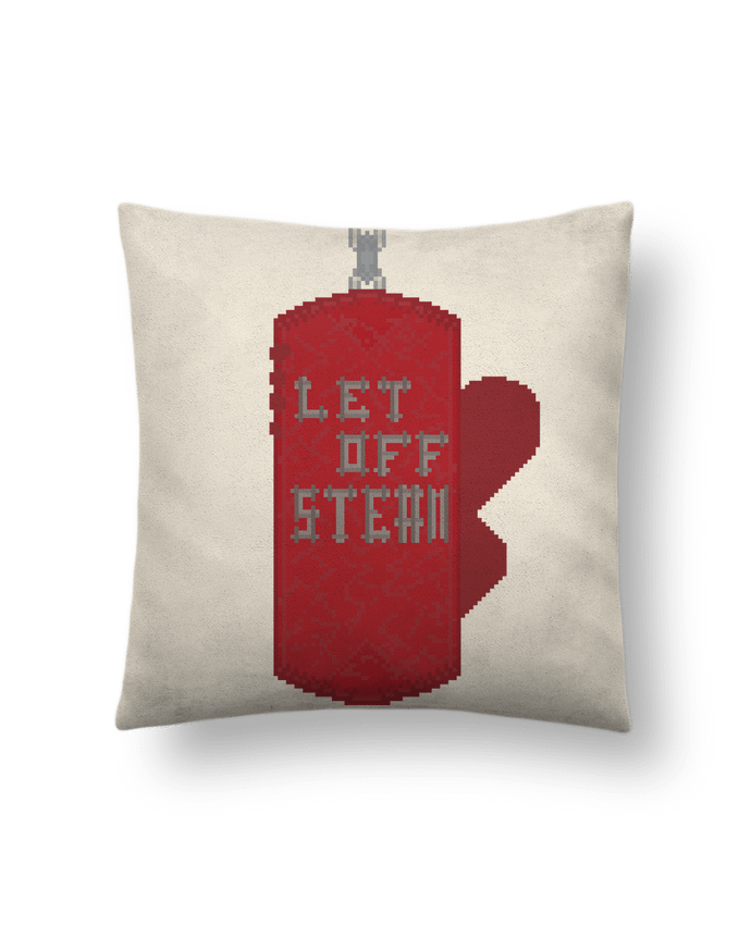 Coussin suédine LET OFF STEAM par Santiaguen