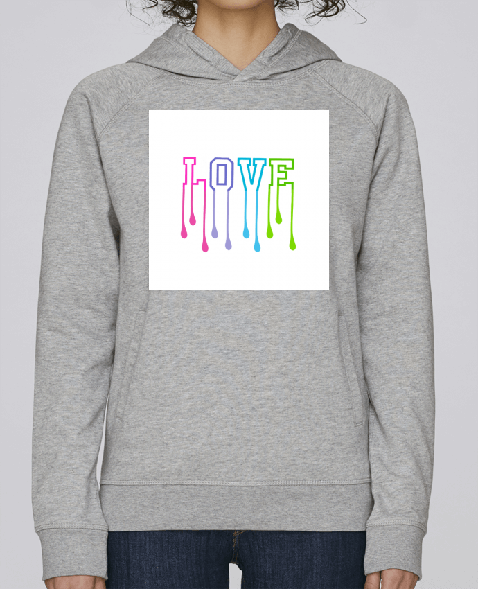 Sweat capuche femme Love fondant par 4,sinon rien 