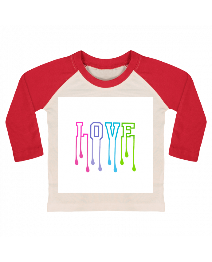 Tee-shirt Bébé Baseball ML Love fondant par 4,sinon rien 