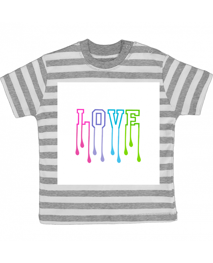 Tee-shirt bébé à rayures Love fondant par 4,sinon rien 