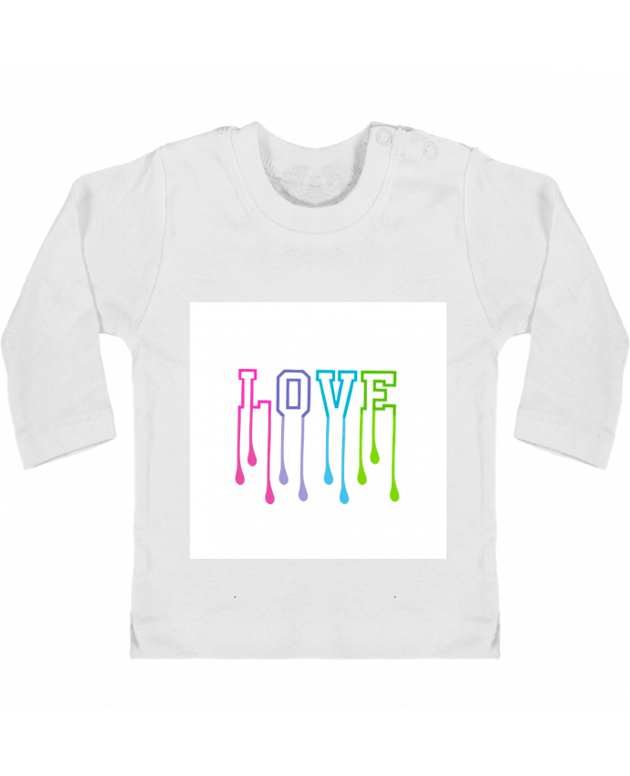 T-shirt bébé Love fondant manches longues du designer 4,sinon rien 