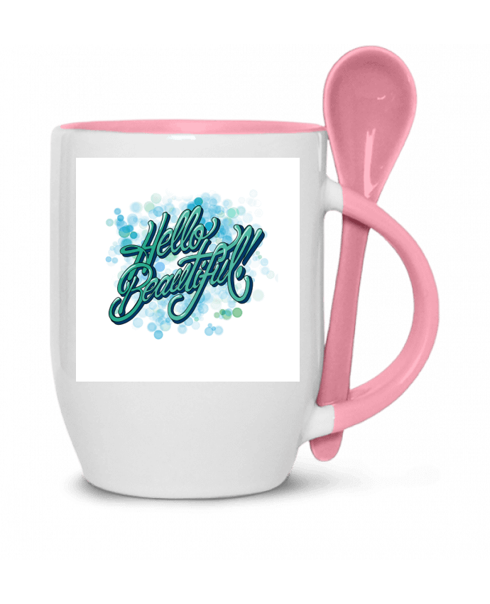  Tasse cuillère Hello Beautiful par 4,sinon rien 