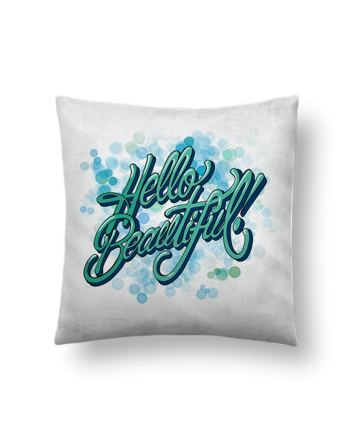 Coussin suédine Hello Beautiful par 4,sinon rien 