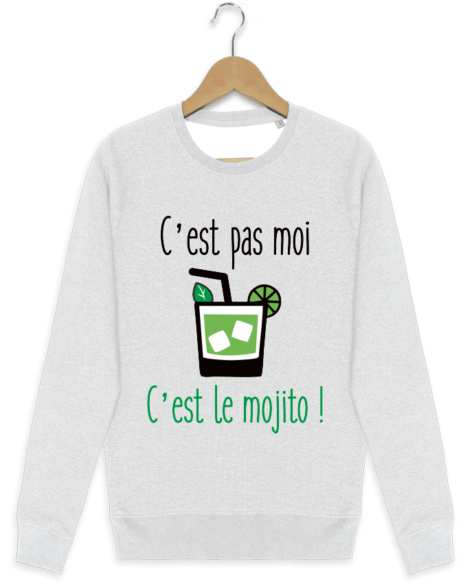 Sweat-shirt Stanley stella modèle seeks C'est pas moi c'est le mojito by Benichan