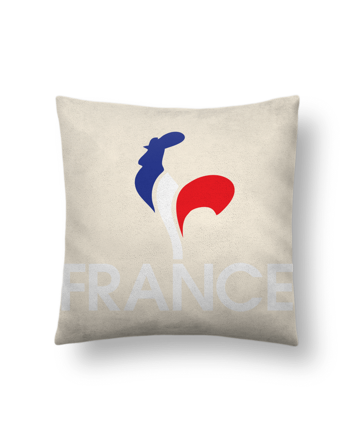 Cushion suede touch 45 x 45 cm France et Coq by Freeyourshirt.com