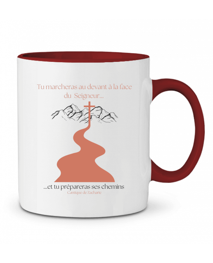Mug bicolore Cantique de Zacharie pastojeunes65