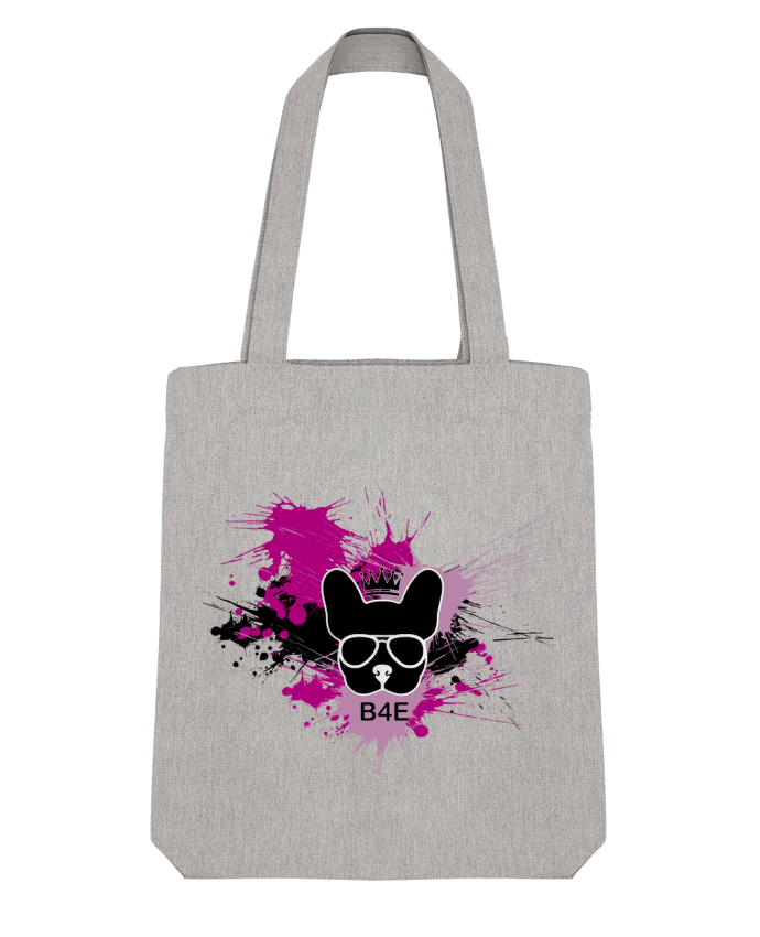 Tote Bag Stanley Stella Bouledogue rose peinture par Toncadeauperso 
