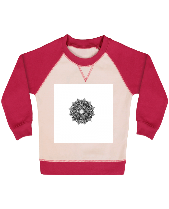 Sweatshirt Baby crew-neck sleeves contrast raglan Miniature fleurie by Slyten