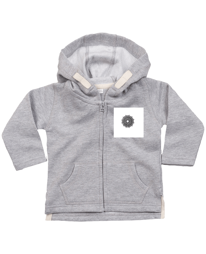 Hoddie with zip for baby Miniature fleurie by Slyten