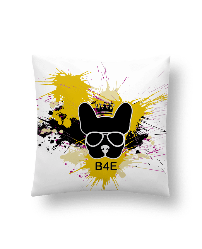 Coussin Bouledogue Français jaune peinture par Toncadeauperso