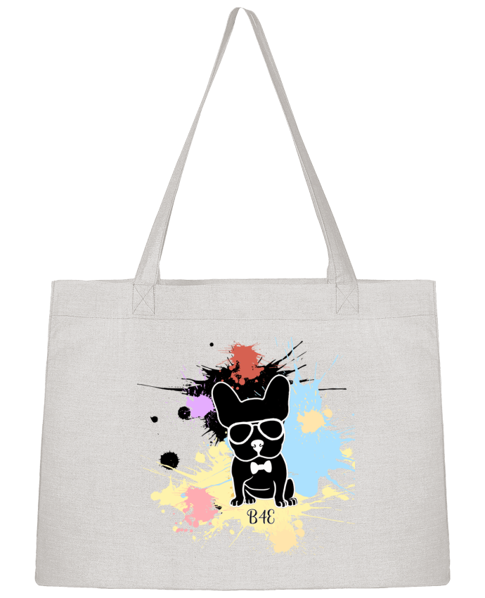 Sac Shopping Bouledogue peinture diverses par Toncadeauperso