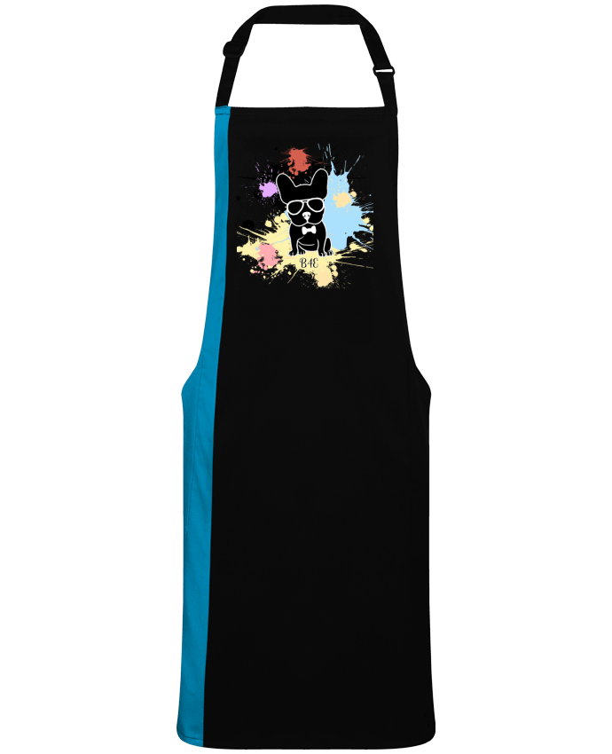 Tablier bicolore Bouledogue peinture diverses par  Toncadeauperso