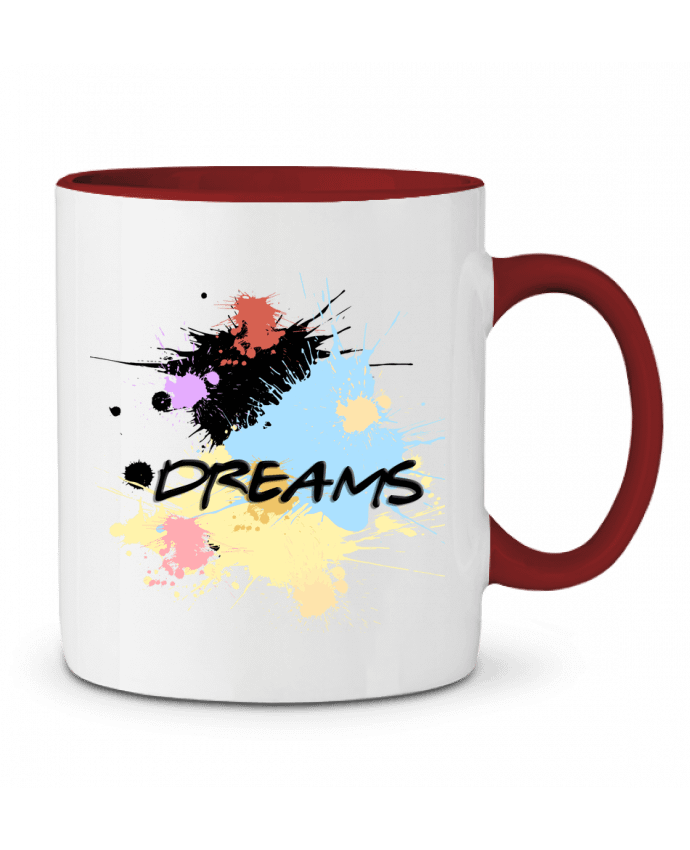 Mug bicolore Dreams paint - rêves peinture Toncadeauperso