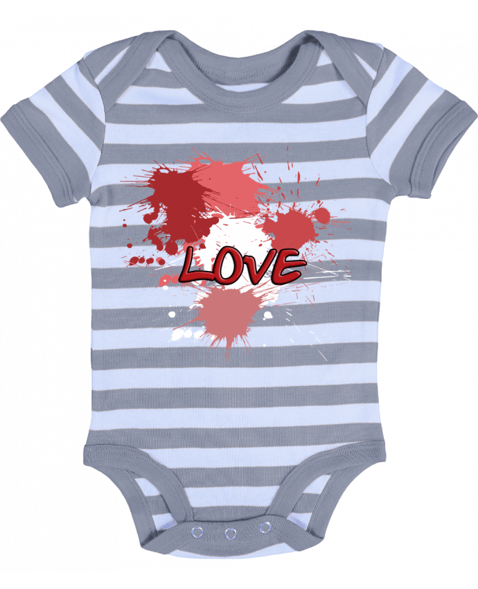 Body Bébé Rayé Love - Amour - Toncadeauperso