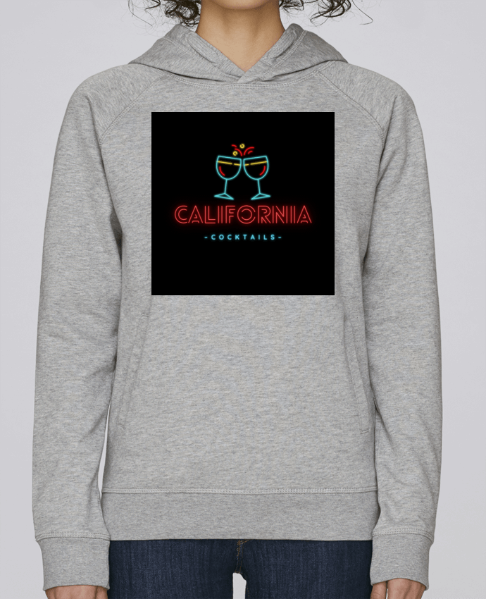 Sweat capuche femme CALIFORNIA cocktails par ilyaseedit