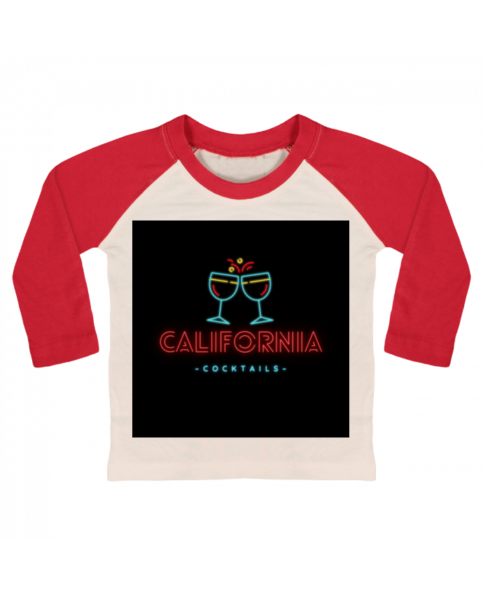 Tee-shirt Bébé Baseball ML CALIFORNIA cocktails par ilyaseedit