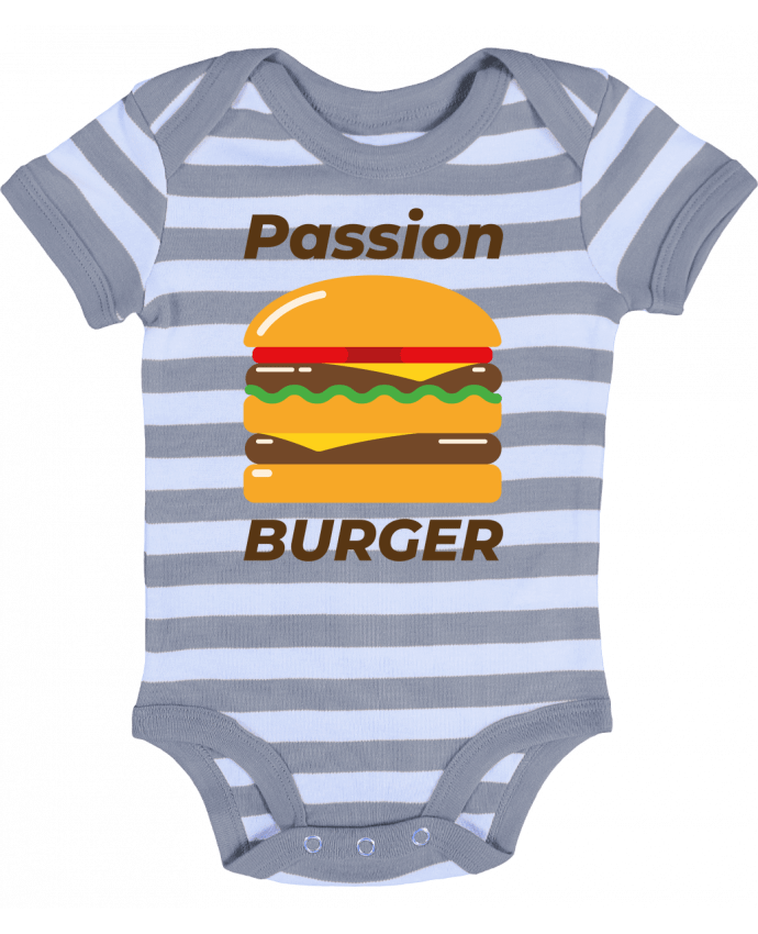 Body Bébé Rayé Passion burger - Mademoiselle Polly