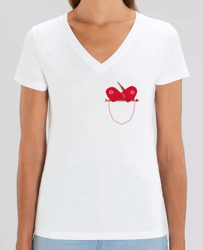 Tee-shirt femme LOVE IN POCKET Par  Santiaguen